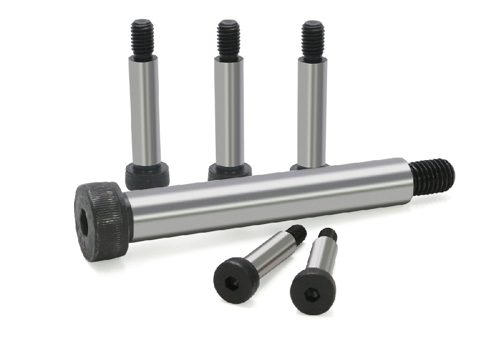 Knurled hexagon socket head shoulder screws